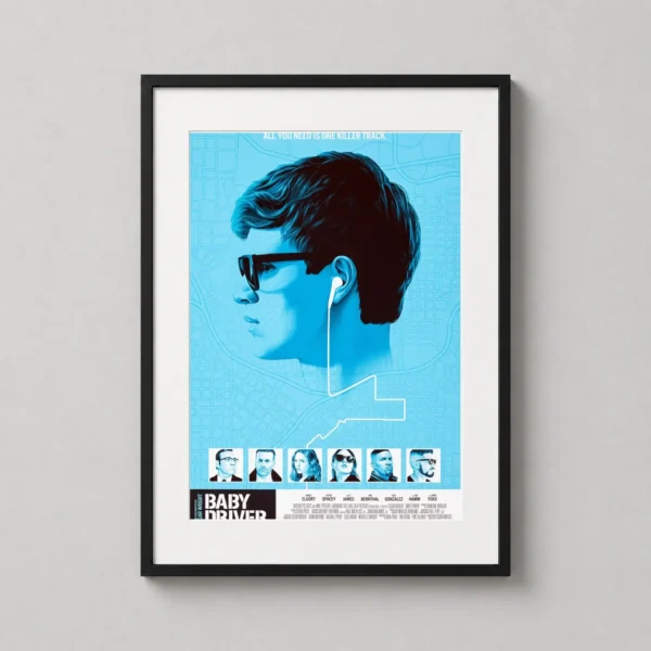 Baby Driver Phantom City Creative Blue Movie Poster