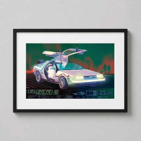 DeLorean Time Machine 1985 Back to the Future Movie Poster