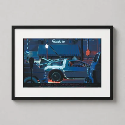 Back to the Future DeLorean Art – Sci-Fi sci-fi movie poster by MerchFuse