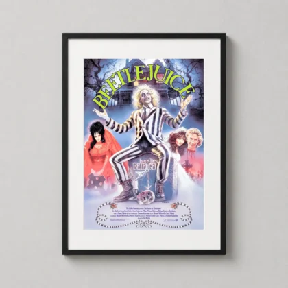 Enzo Sciotti's Beetlejuice cinema movie poster by MerchFuse for refined wall decor