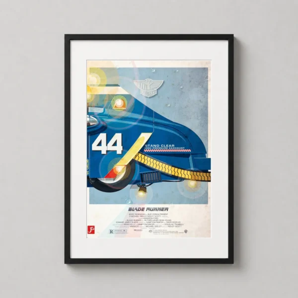 Blade Runner Spinner Police Car Retro Sci-Fi Movie Poster