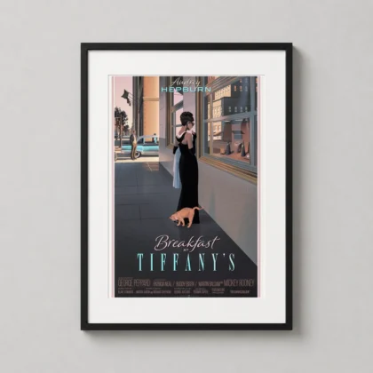 Laurent Durieux 'Breakfast at Tiffany's' Illustrated movie poster by MerchFuse