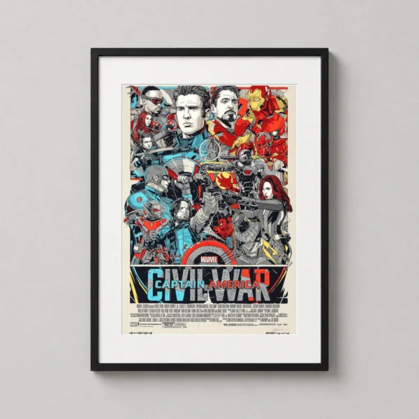 Captain America Civil War by Tyler Stout Illustrative Movie Poster