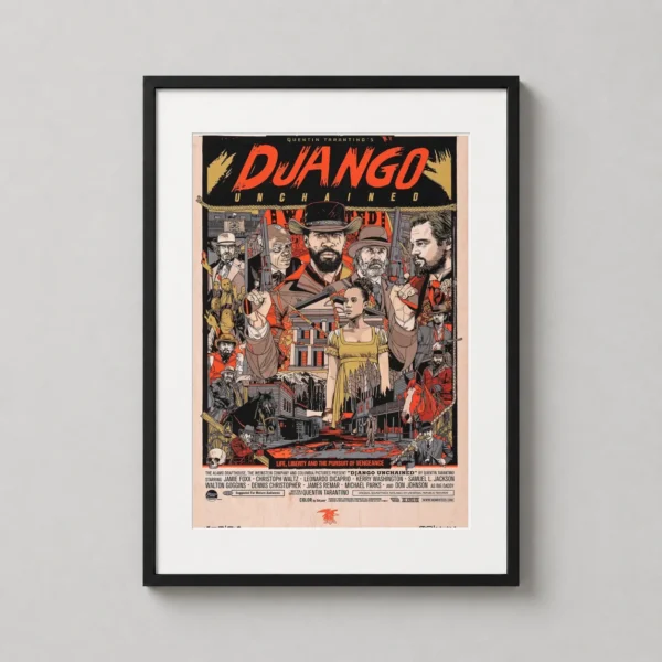 Django Unchained Tyler Stout Mondo Movie Poster
