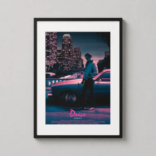 Drive Rory Kurtz Mondo Style Neo-Noir Ryan Gosling Movie Poster