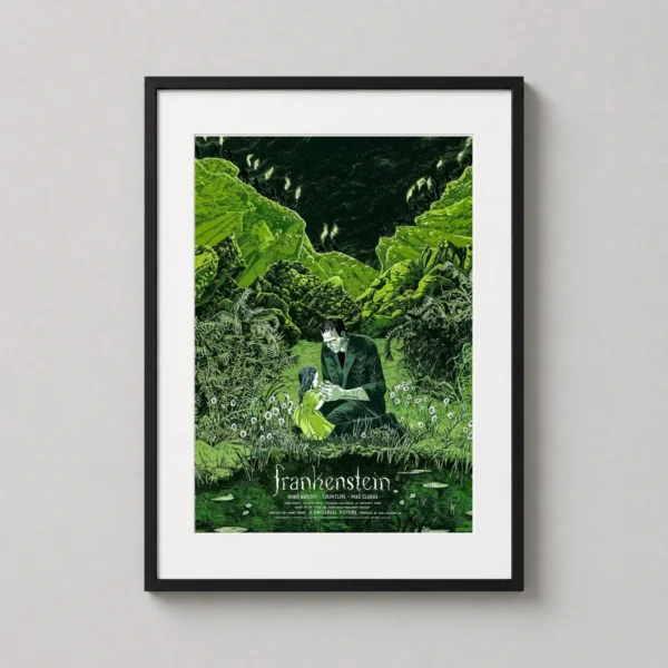 Frankenstein Monster and Maria Scene Classic Horror Movie Poster