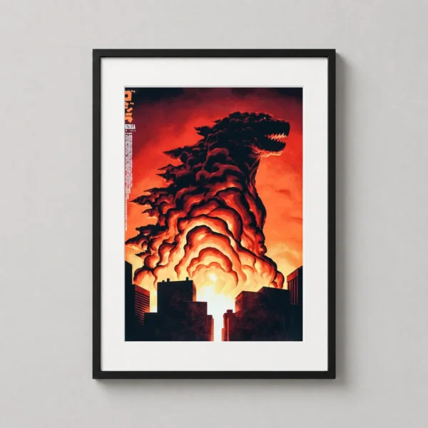 Godzilla 2014 Kaiju Explosion Phantom City Creative Movie Poster
