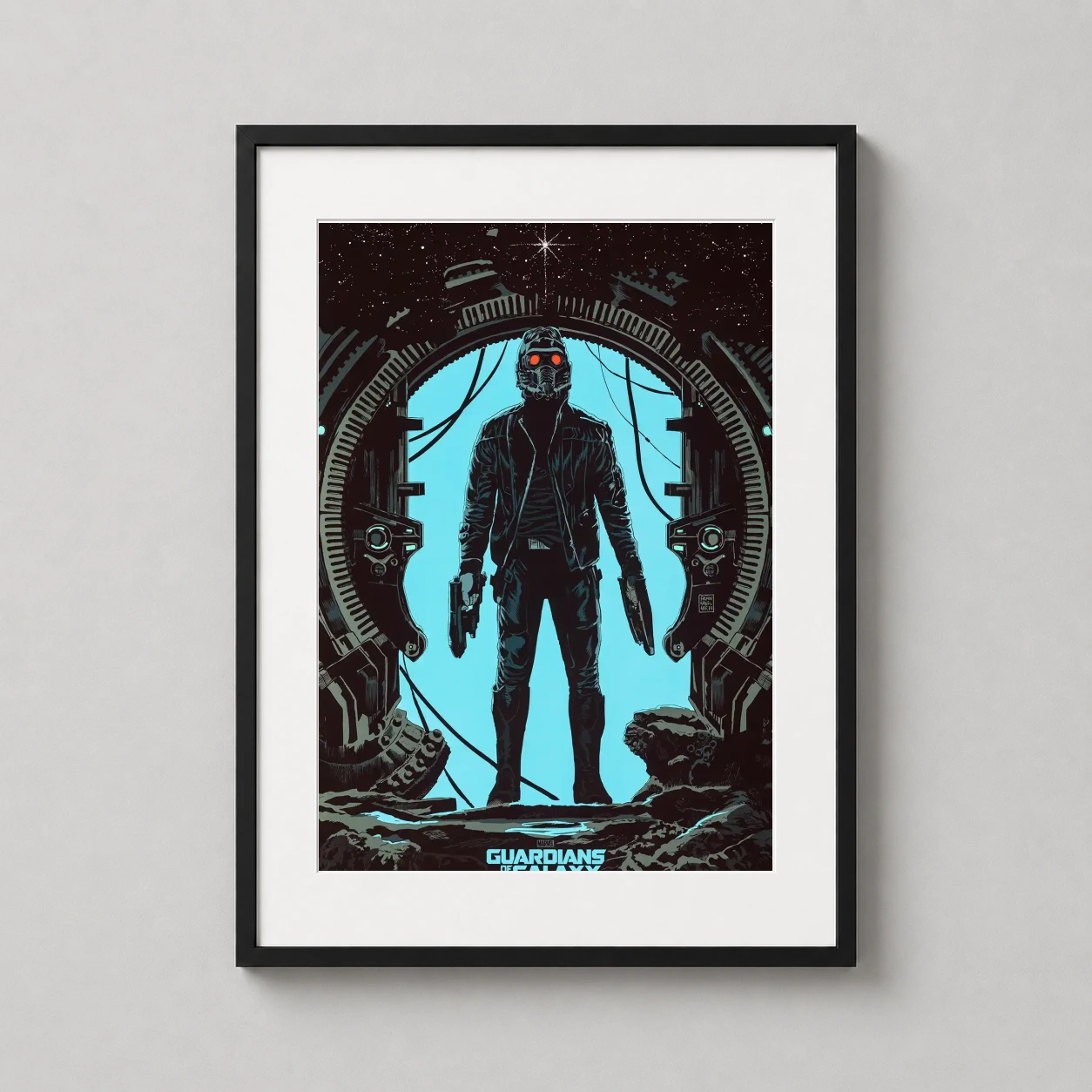 Star-lord Guardians Galaxy Mondo — francesco Francavilla’s Star-Lord stands in a circular portal in this