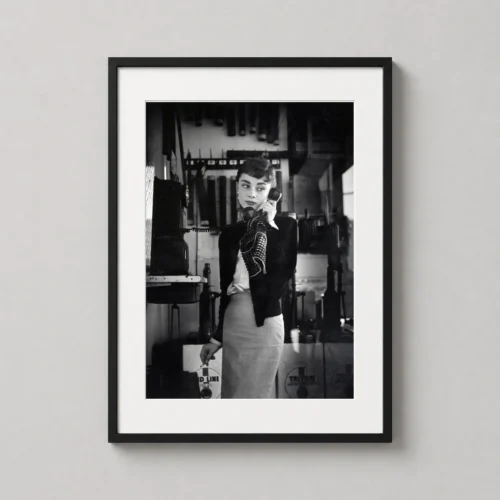 Audrey Hepburn Vintage Payphone and Cigarette Photography Print