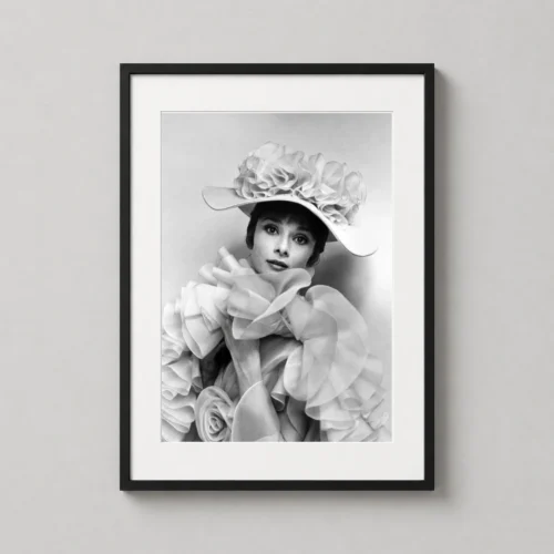 Audrey Hepburn Eliza Doolittle Ruffled Fashion Portrait Photography Print