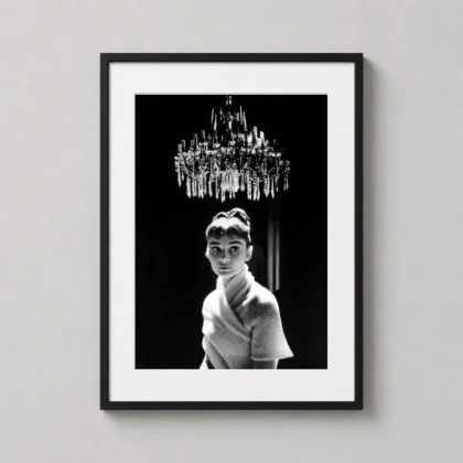 Audrey Hepburn Natasha Rostov Portrait decorative photography print for curated interiors by MerchFuse