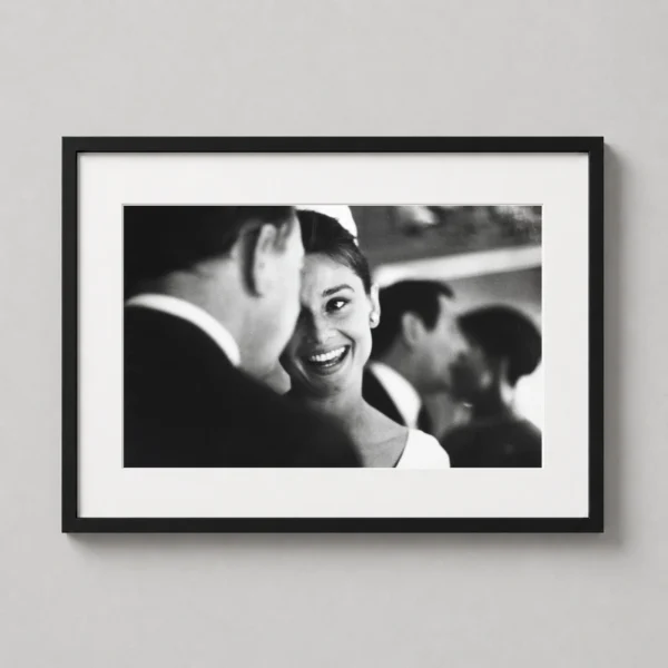 Audrey Hepburn 1960 Lucerne Christening Black and White Photography Print