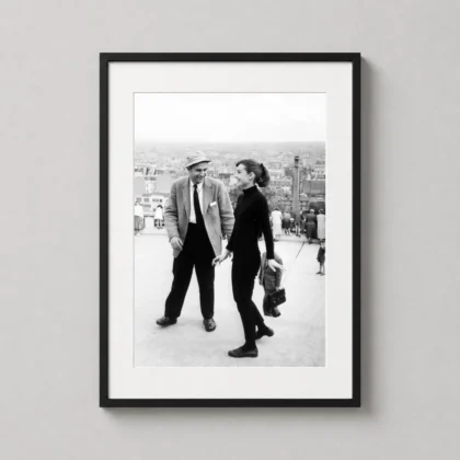 Audrey Hepburn Funny Face Paris Photo Matte travel poster by MerchFuse