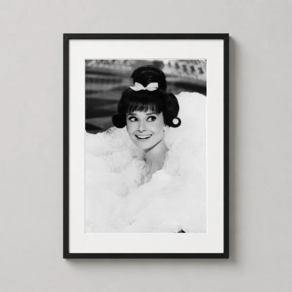 Audrey Hepburn in Bubbles Classic Hollywood Photography Print