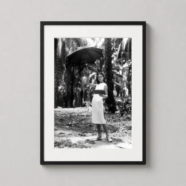 Audrey Hepburn on the Set of The Nun's Story Black and White Photography Print