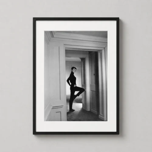 Audrey Hepburn 1955 Publicity Portrait Black and White Photography Print