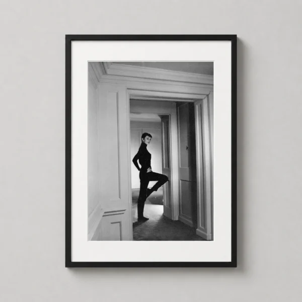 Audrey Hepburn 1955 Publicity Portrait Black and White Photography Print