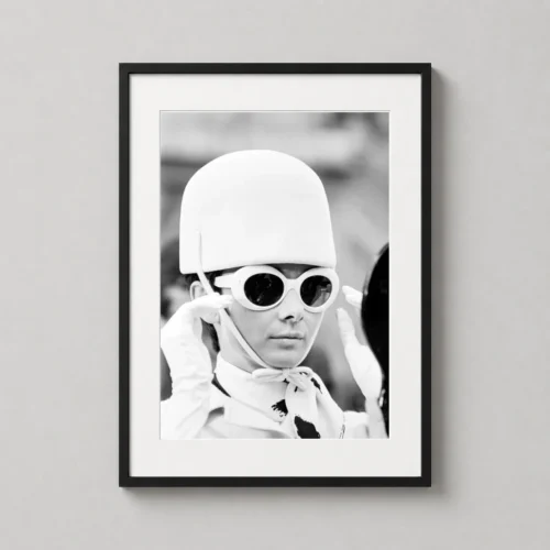 Audrey Hepburn 1966 Mod Fashion White Sunglasses Photography Print