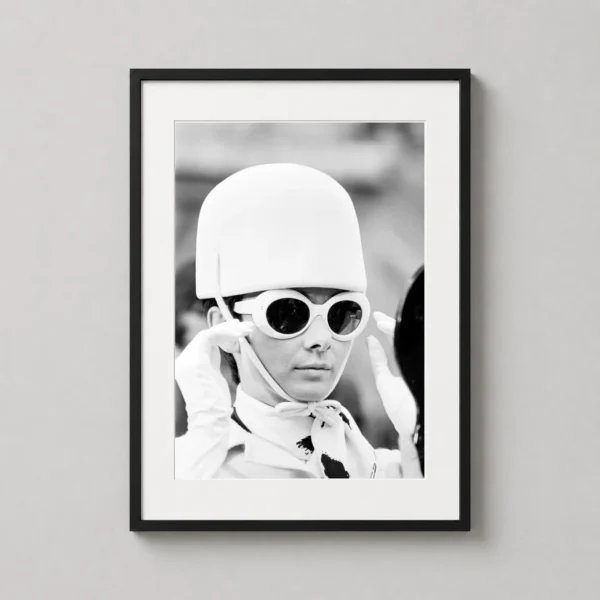 Audrey Hepburn 1966 Mod Fashion White Sunglasses Photography Print
