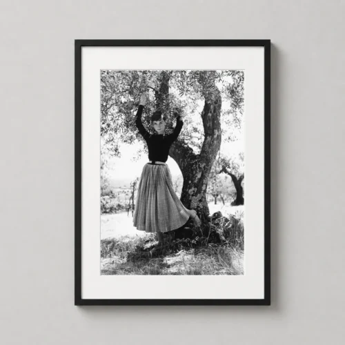 Audrey Hepburn in Italy 1955 Vintage Photography Print