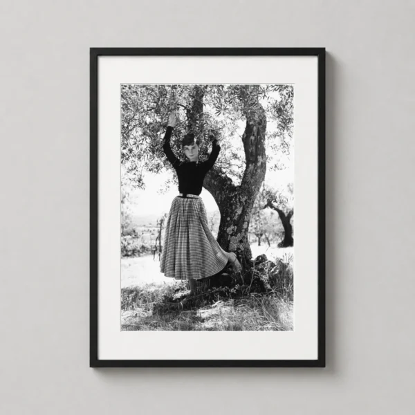 Audrey Hepburn in Italy 1955 Vintage Photography Print