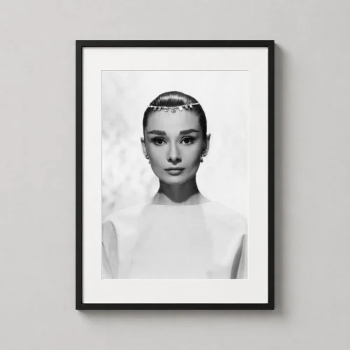 Audrey Hepburn 1956 Archival Portrait Print, Vintage Cinema Photography Print