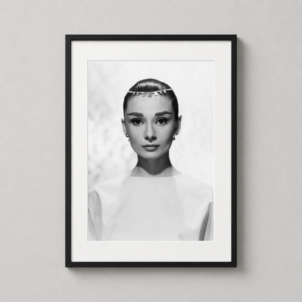 Audrey Hepburn 1956 Archival — this 1956 black and white archival portrait features Audrey Hepburn