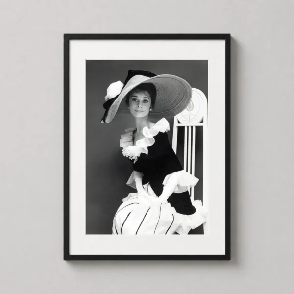 Audrey Hepburn My Fair Lady Ascot Portrait Vintage Photography Print