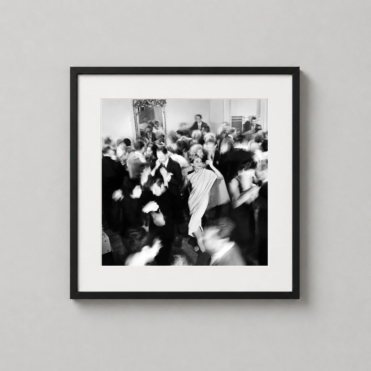 Audrey Hepburn Breakfast Tiffany's — black and white photography of Audrey Hepburn as Holly Golightly amidst
