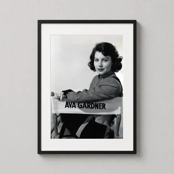 Ava Gardner in Personal Director's Chair Photography Print