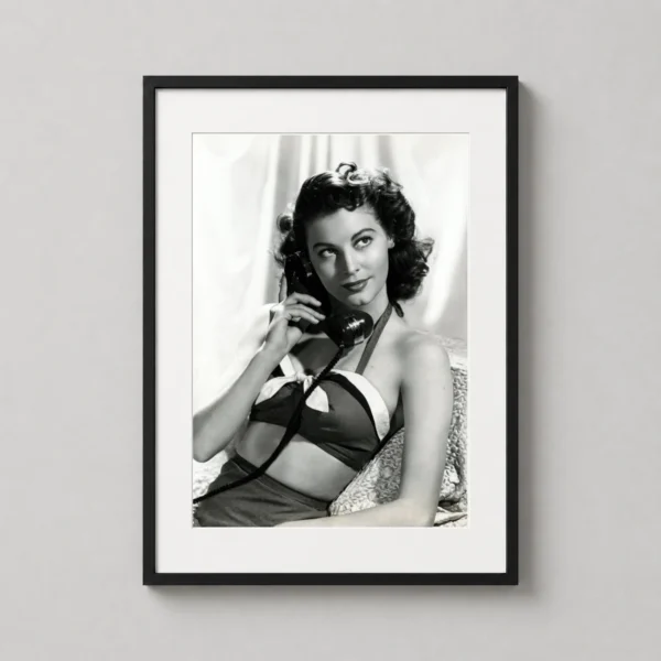 Ava Gardner Telephone Portrait, Hollywood Star Poster Photography Print