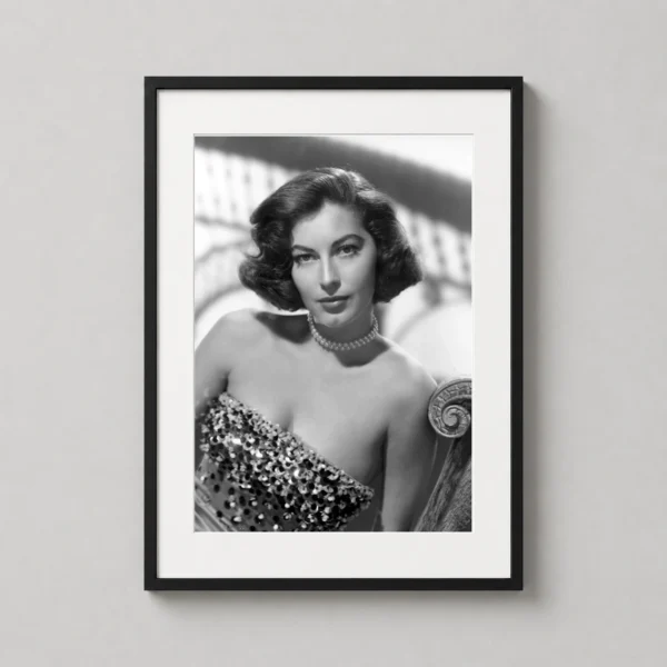 Ava Gardner in Sequined Evening Gown Hollywood Photography Print