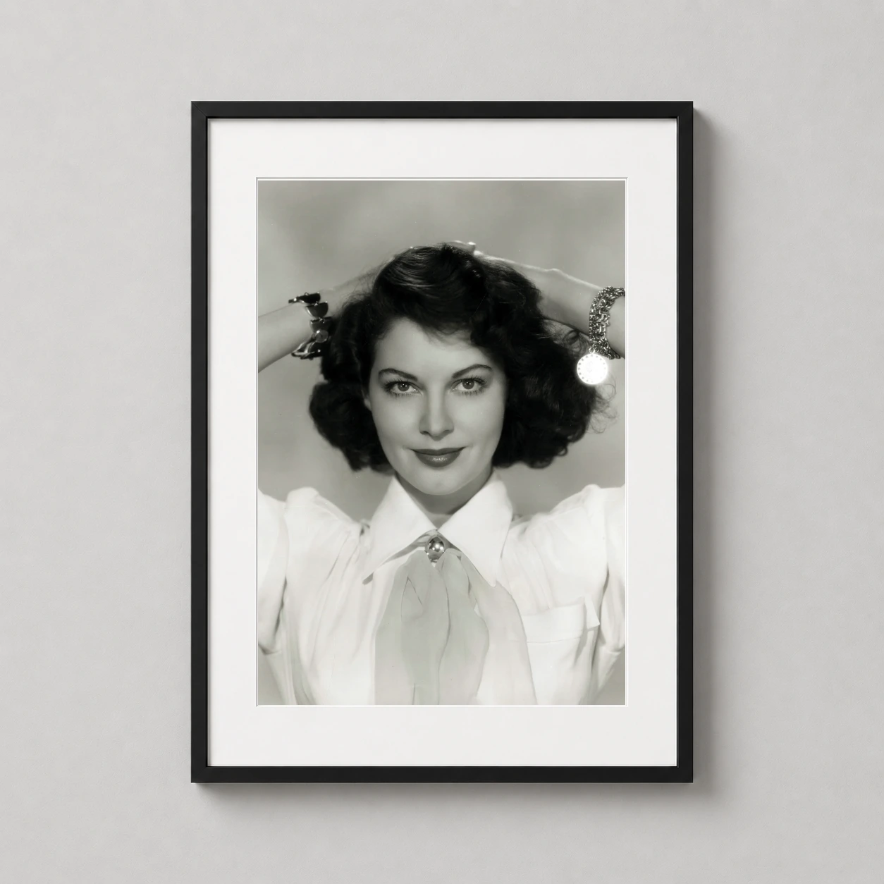 Ava Gardner Hollywood Soft — black and white studio portrait of Ava Gardner featuring her signature