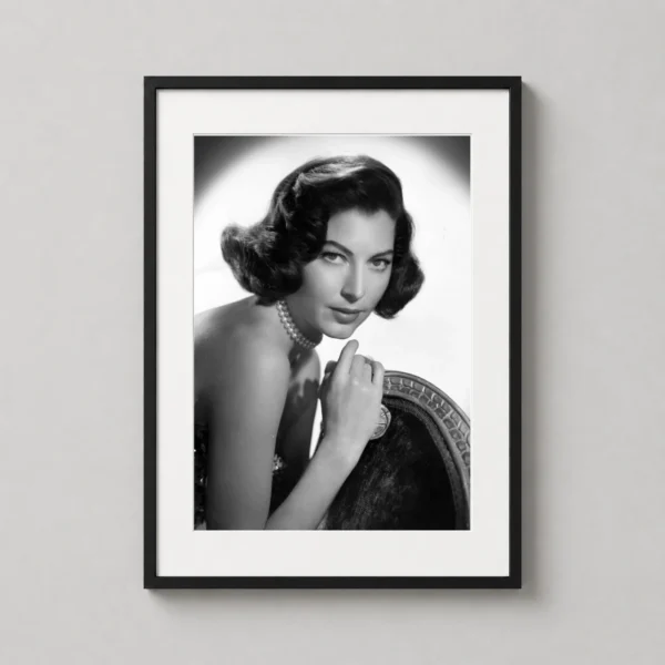 Ava Gardner Hollywood Studio Chair Portrait Vintage Photography Print