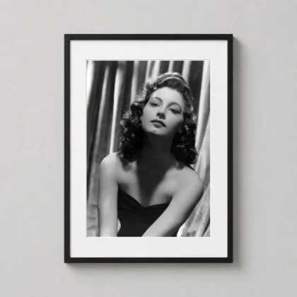 Ava Gardner curtain portrait print with 15 in vintage photographic style | MerchFuse