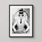 Ava Gardner Top Hat Costume Black and White Photography Print
