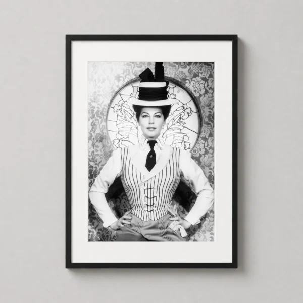 Ava Gardner Top Hat Costume Black and White Photography Print