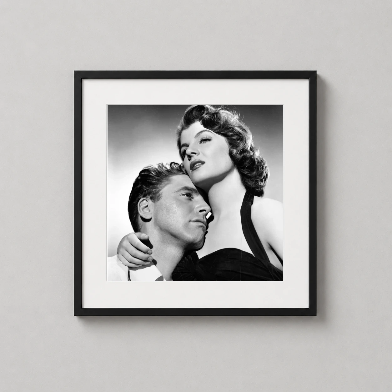 Ava Gardner Burt Lancaster — high-contrast black and white photography of Ava Gardner and Burt