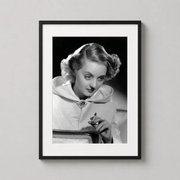 Bette Davis Smoking Portrait by Elmer Fryer, Warner Brothers Photography Print
