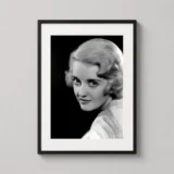 Bette Davis 1930s Glamour Portrait Black and White Photography Print