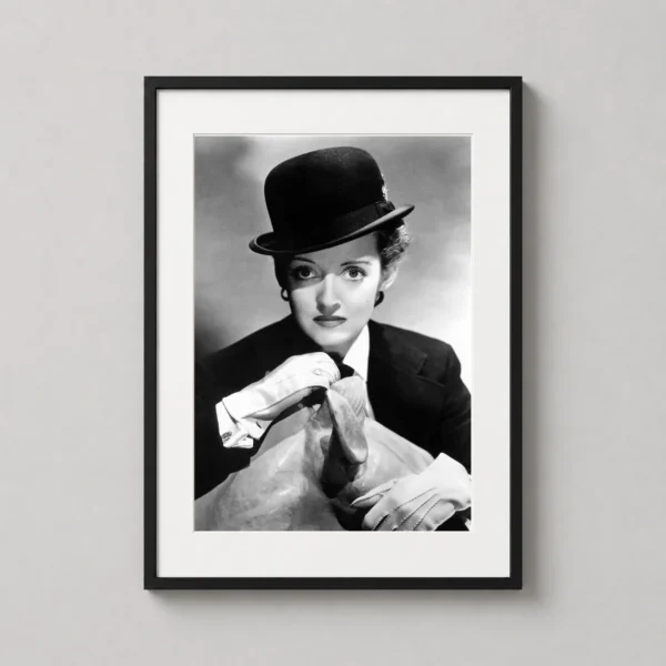 Bette Davis Equestrian Portrait, Classic Hollywood Photography Print
