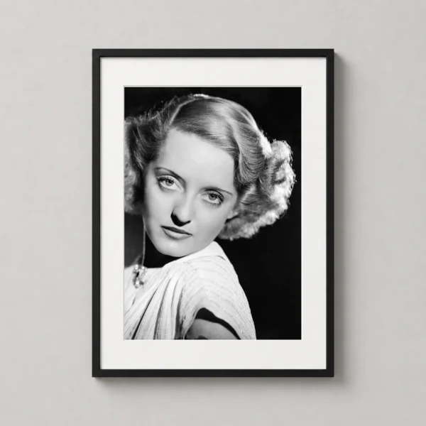 Bette Davis 1930s Warner Brothers Portrait, Black and White Photography Print