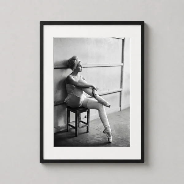 Brigitte Bardot Ballet Studio 1961 Black and White Photography Print