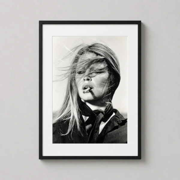 Brigitte Bardot Spain 1971 Windblown Portrait Photography Print