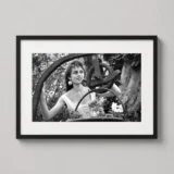 Brigitte Bardot Smiling in a Garden 1954 Photography Print