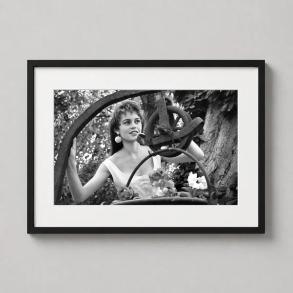 Brigitte Bardot Smiling in a Garden 1954 Photography Print