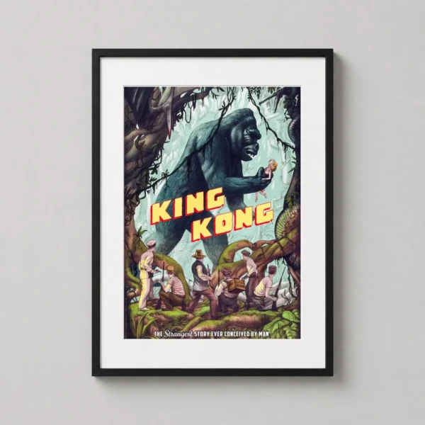 King Kong Jonathan Burton Mondo Style Jungle Illustration Movie Poster