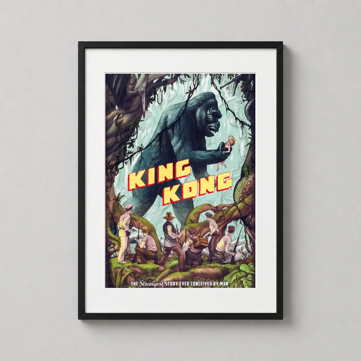 King Kong Jonathan Burton — this Mondo-style illustration features King Kong clutching Ann Darrow