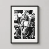 Brigitte Bardot Leaning Against Vintage Morgan Car Photography Print