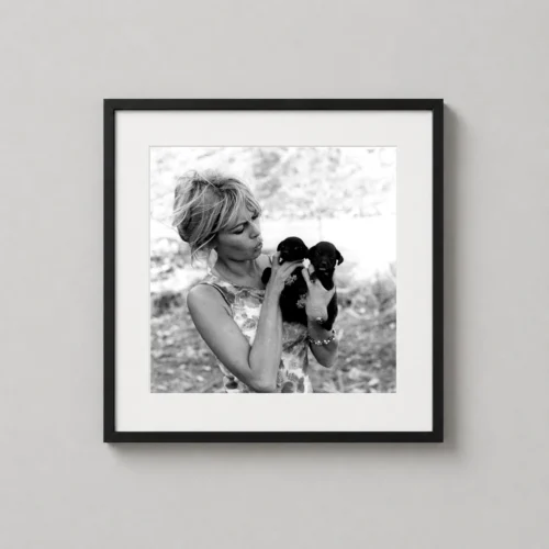 Brigitte Bardot Holding Puppies 1960s Photography Print